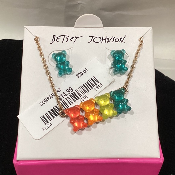 Betsey Johnson Jewelry - Betsey Johnson Colorful Bear Necklace Set
